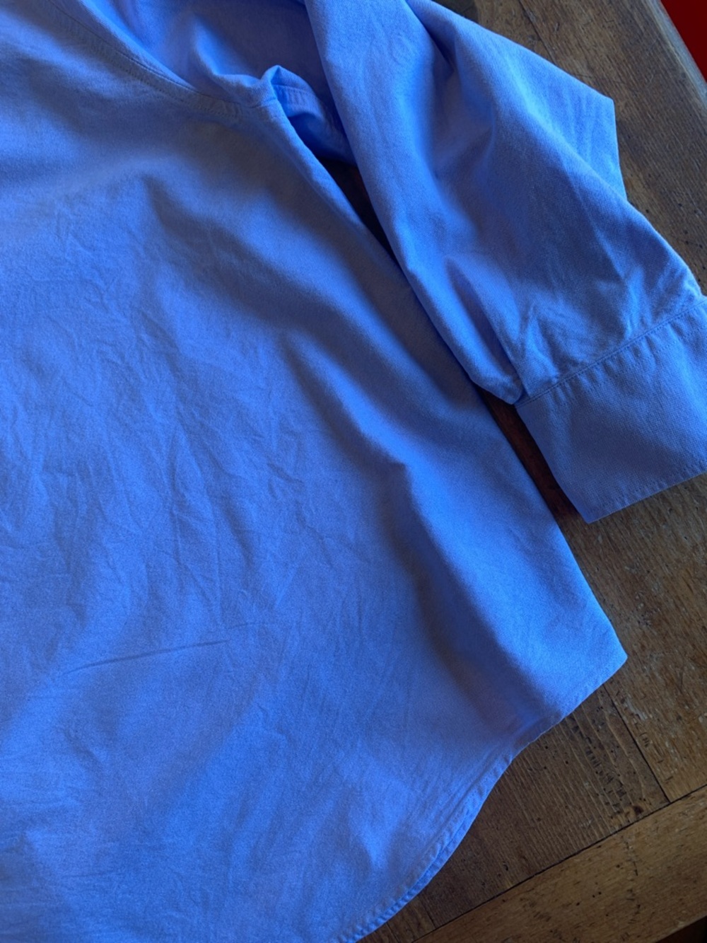Quince Light Blue Womens Casual Button-Down Shirt - Picture 11 of 16